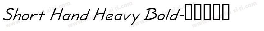 Short Hand Heavy Bold字体转换